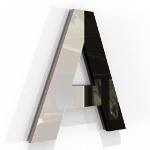 Acryl 10 mm, schwarz/weiß