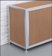 Alu silber / Holzdekor*