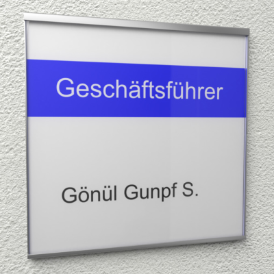 Türschild Essen Glas / Türschild GlassFix